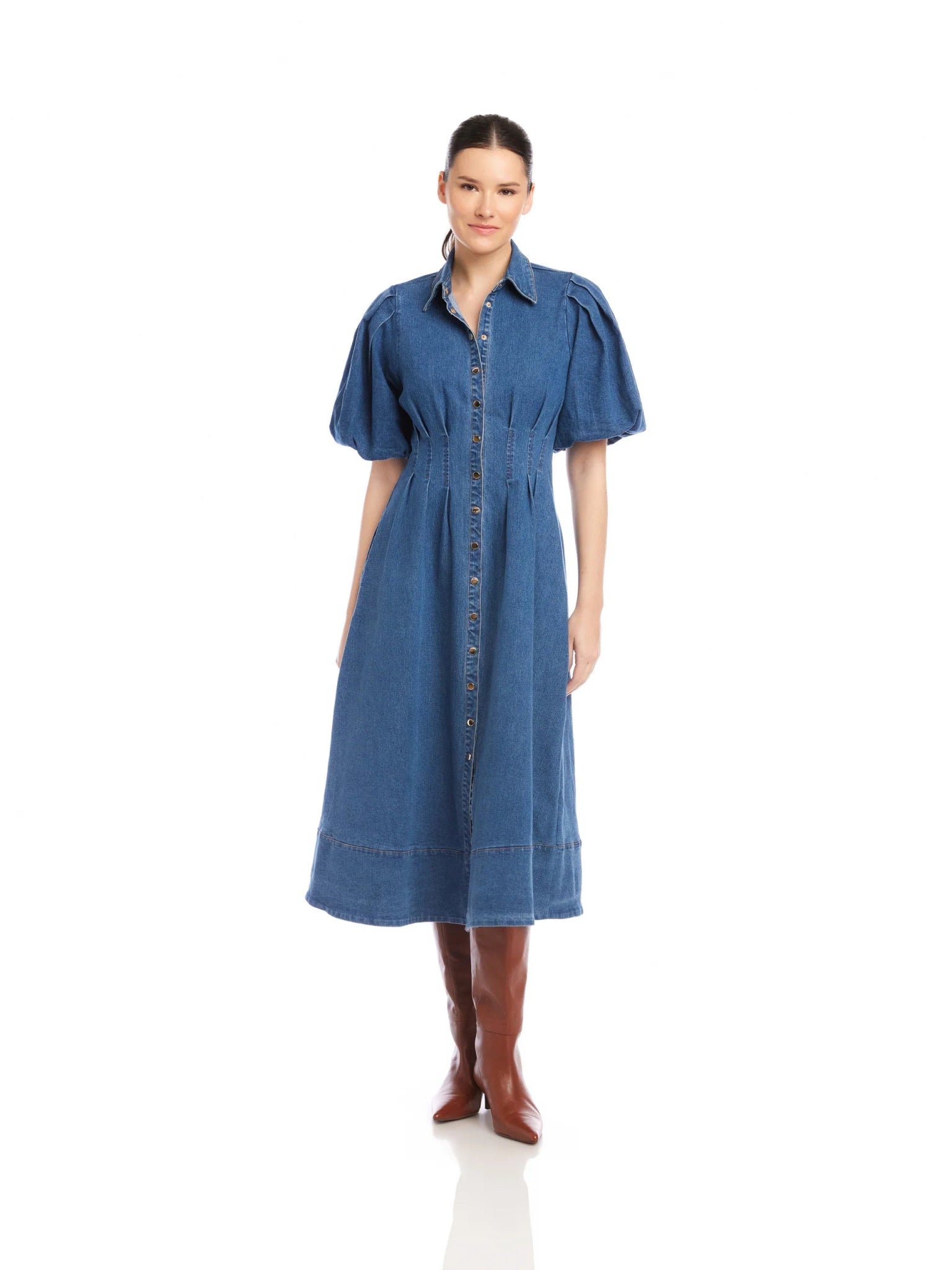 Esme Denim Midi Shirtdress - FINAL SALE - Fifteen Twenty - COLOR GAME