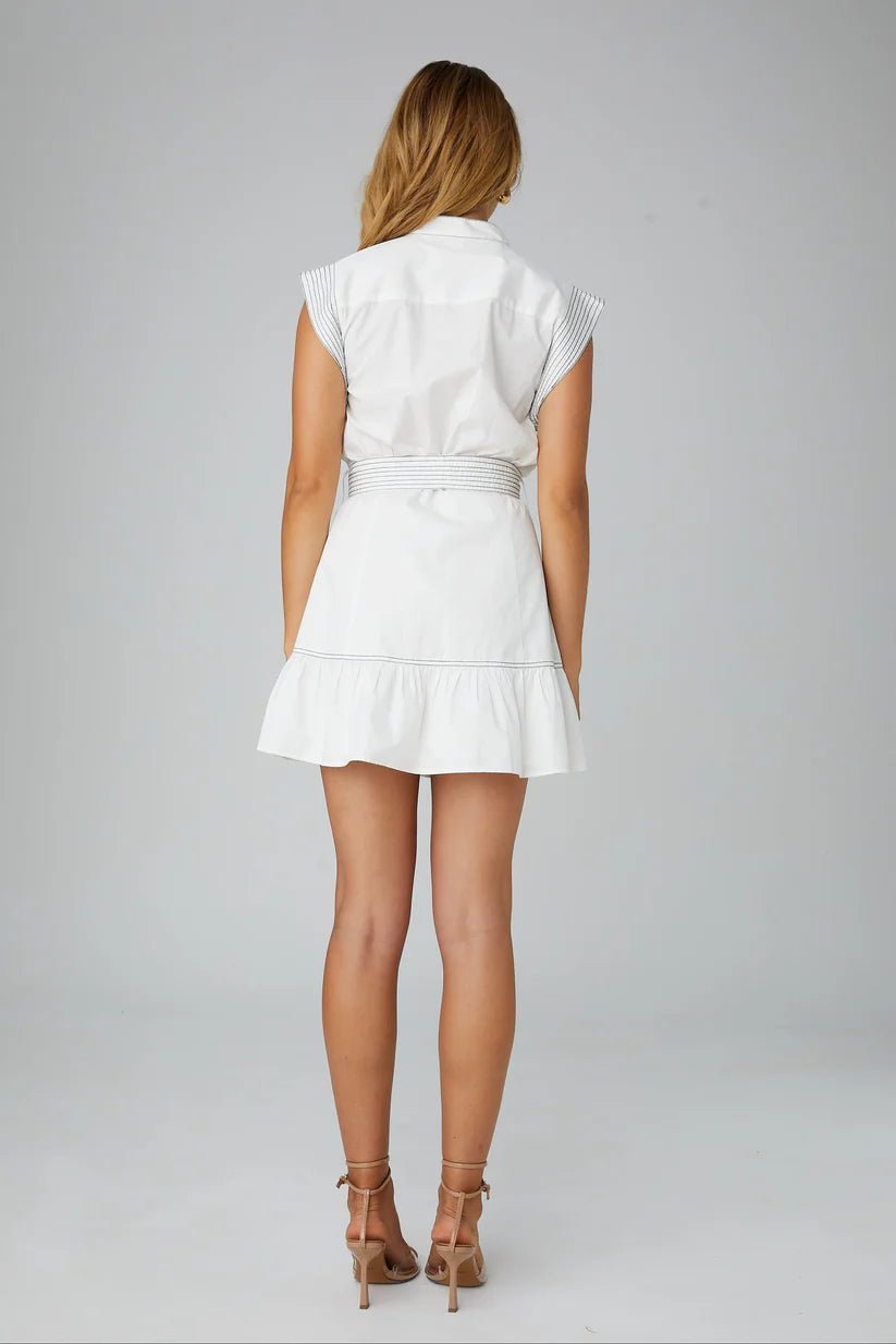 Everly Mini Dress White - JS71 - COLOR GAME