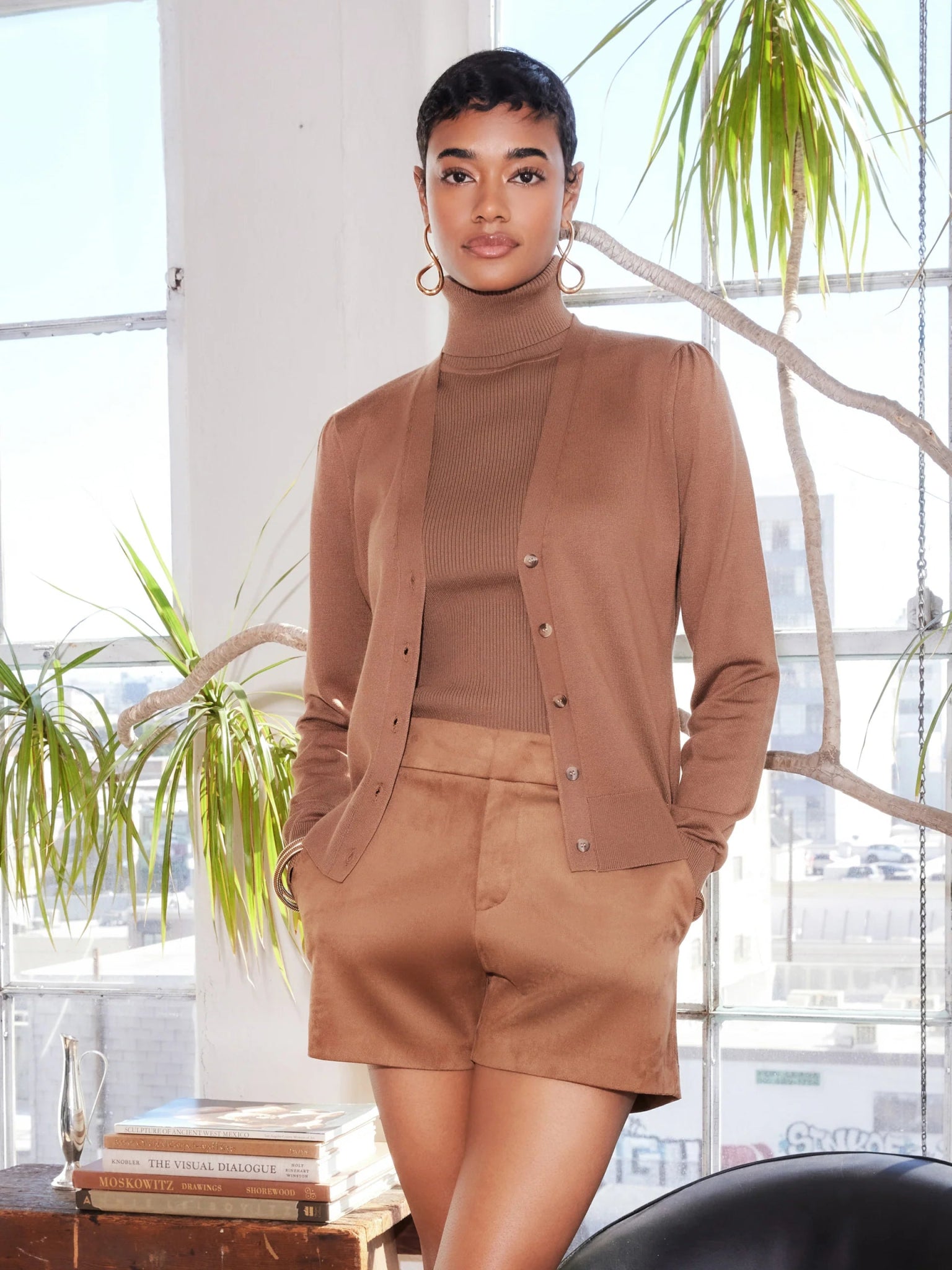 Faux Suede Modern Shorts - FINAL SALE - Fifteen Twenty - COLOR GAME