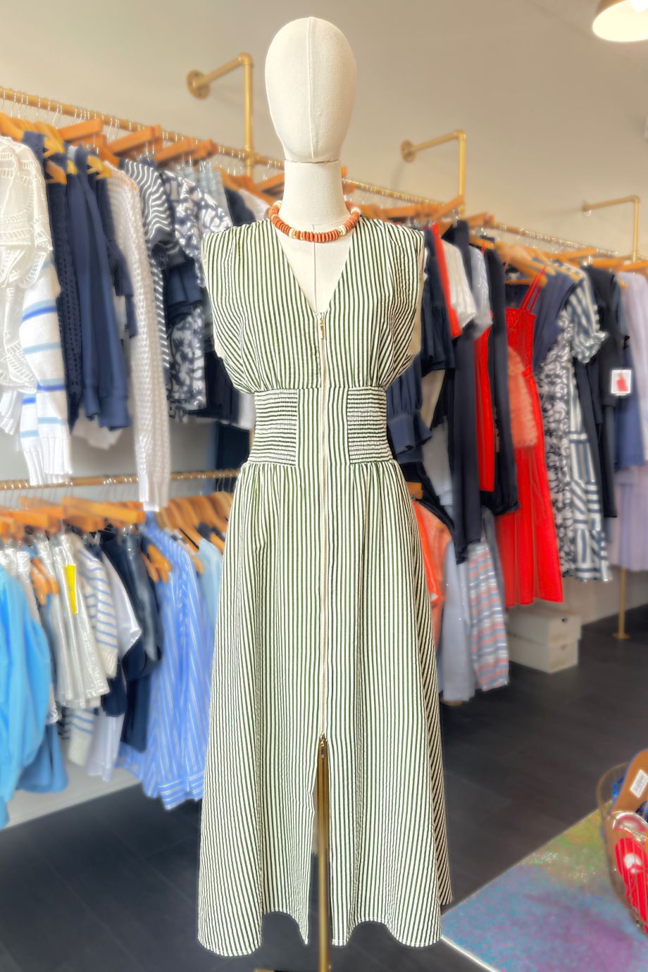 Fletcher Sleeveless Striped Midi Dress - THML - COLOR GAME