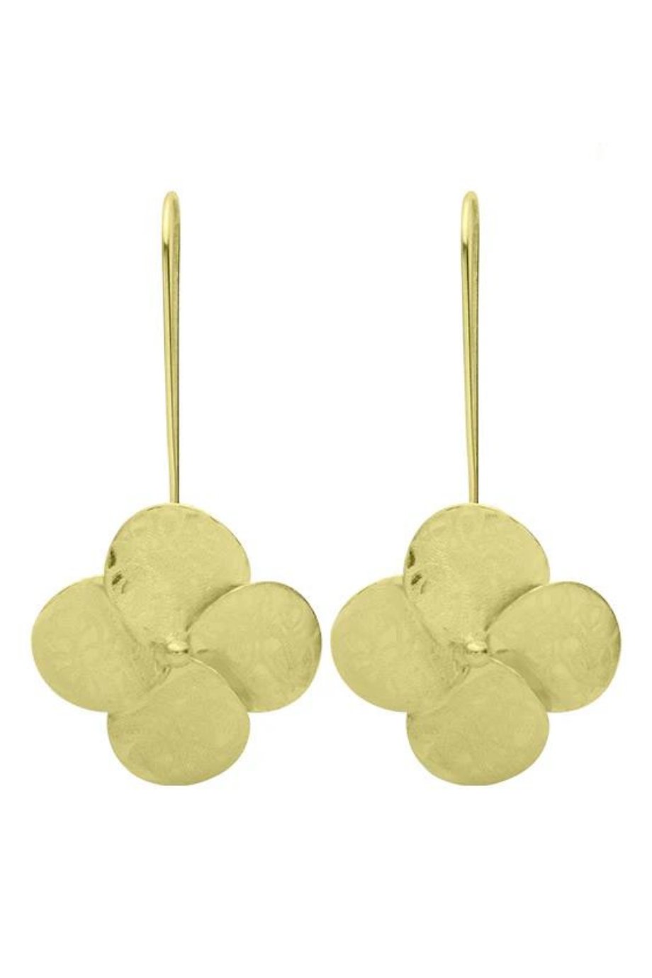 Flower Drop Earrings- Brushed Gold - Sheila Fajl - Color Game