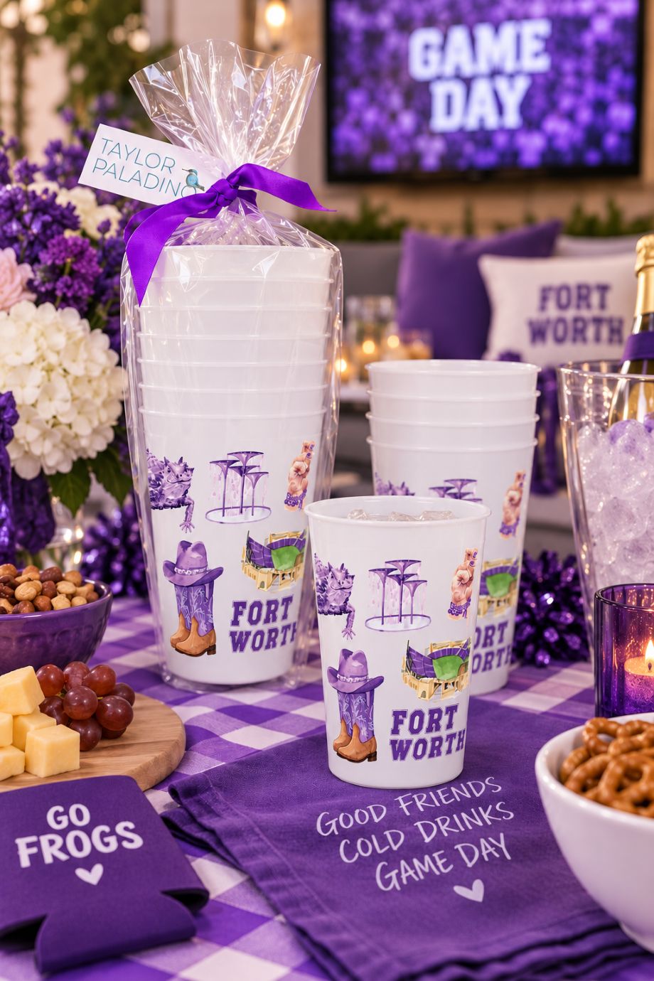 Fort Worth Pattern Frost Flex Cups - Taylor Paladino - COLOR GAME