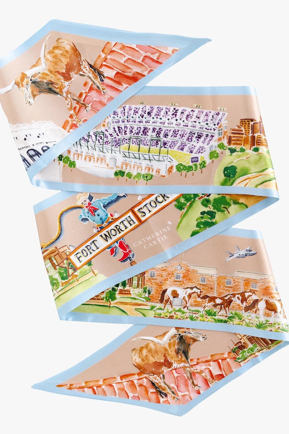 Fort Worth Silk Ribbon Scarf - Catherine Cartie - COLOR GAME