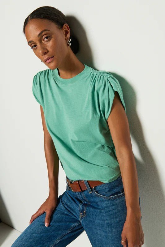 Frankie Muscle Tee Green Stone - Nation LTD - COLOR GAME