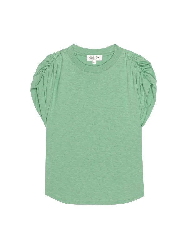 Frankie Muscle Tee Green Stone - Nation LTD - COLOR GAME