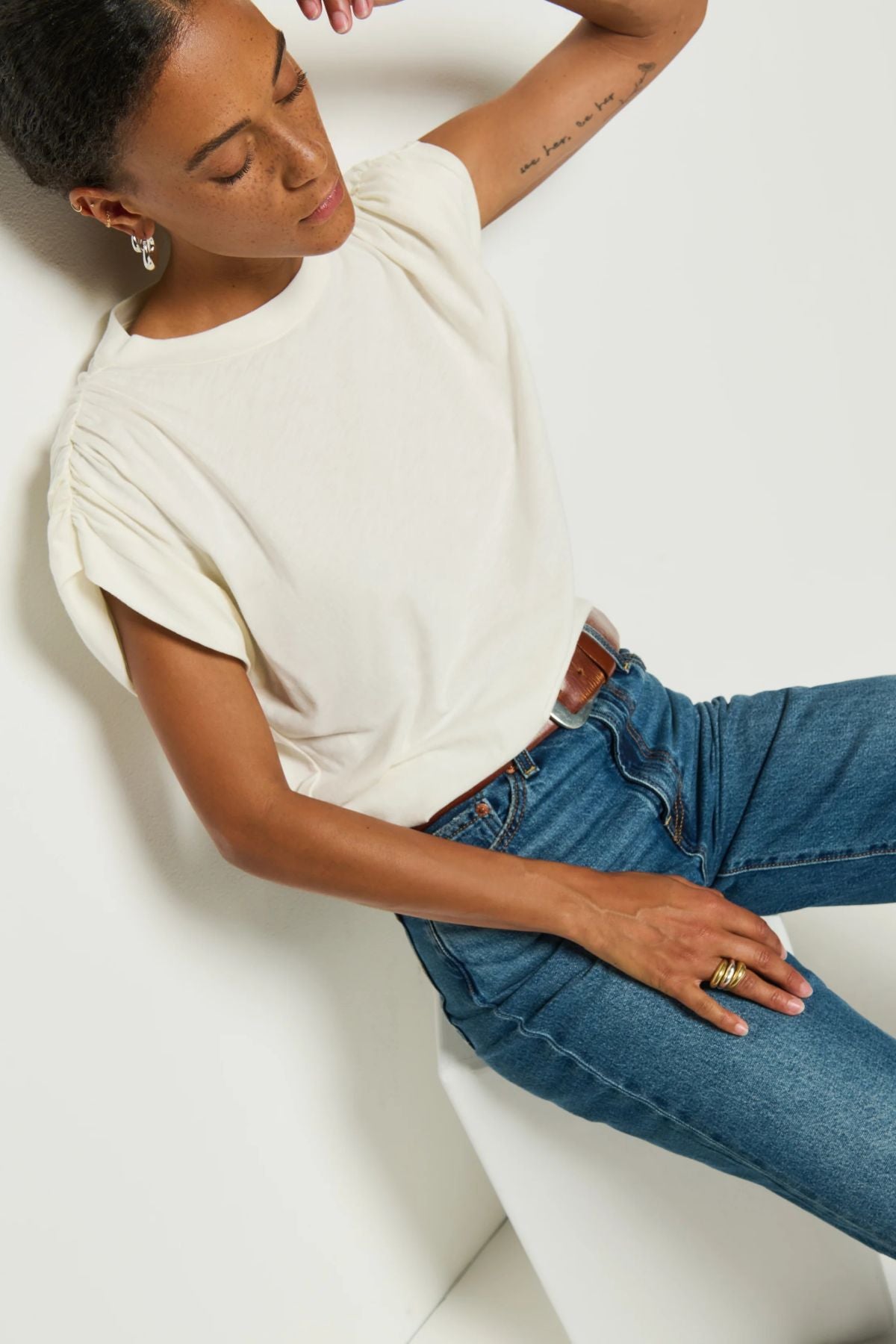 Frankie Muscle Tee Porcelain - Nation LTD - COLOR GAME