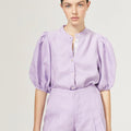 Frida Linen Shorts Bright Lilac - Lanhtropy - COLOR GAME