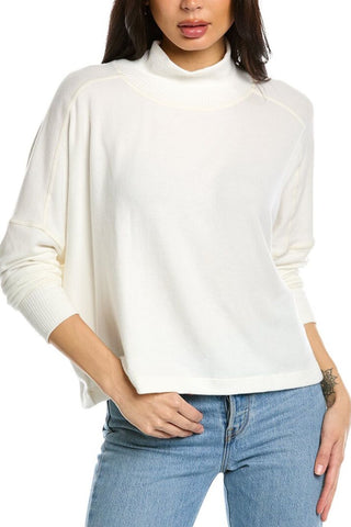 Frida Mock Neck Top Chalk - Michael Stars - COLOR GAME