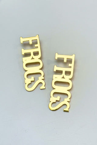 Frogs Large 14K Gold - Plated Earrings - Hello Edie - COLOR GAME