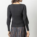 Full Sleeve Square Neck Sweater Black - Lilla P - COLOR GAME