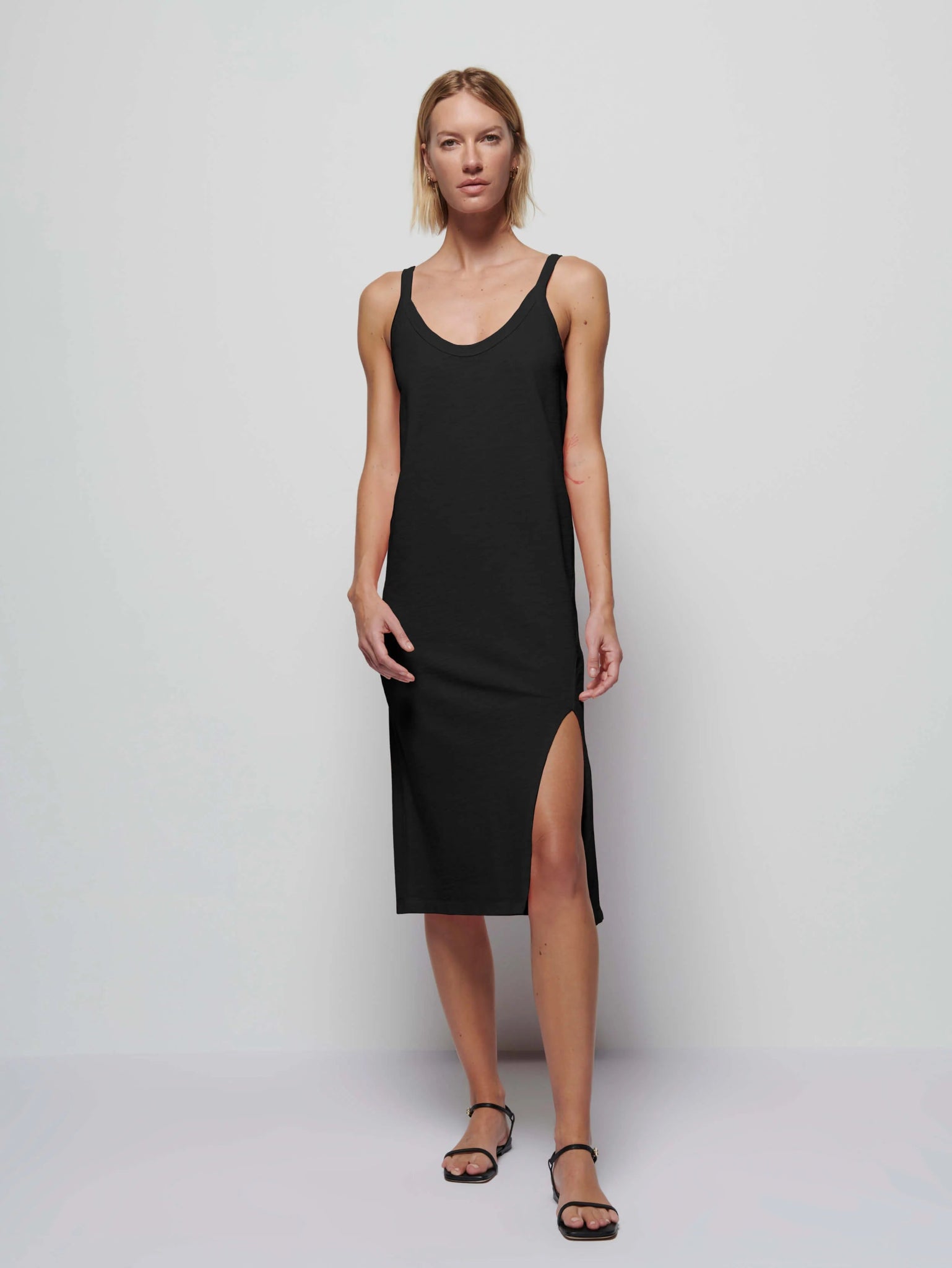 Genevieve Relaxed Tank Dress Jet Black - Nation LTD - COLOR GAME