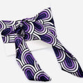 Geometric Print Twilly Purple - Gameday Luxe - COLOR GAME