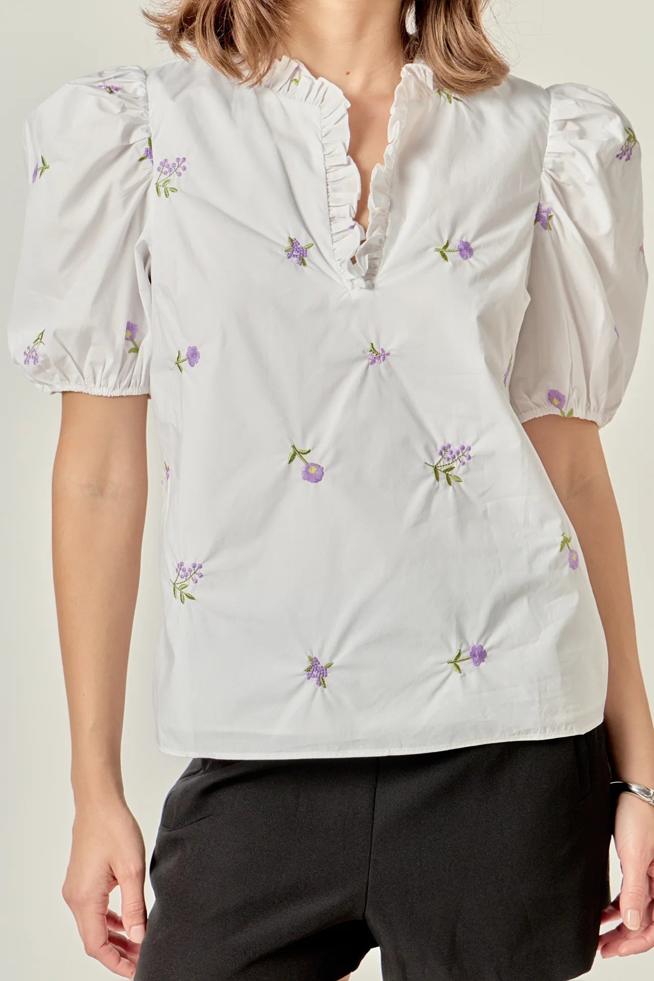 Georgann Floral Embroidered Top - English Factory - COLOR GAME