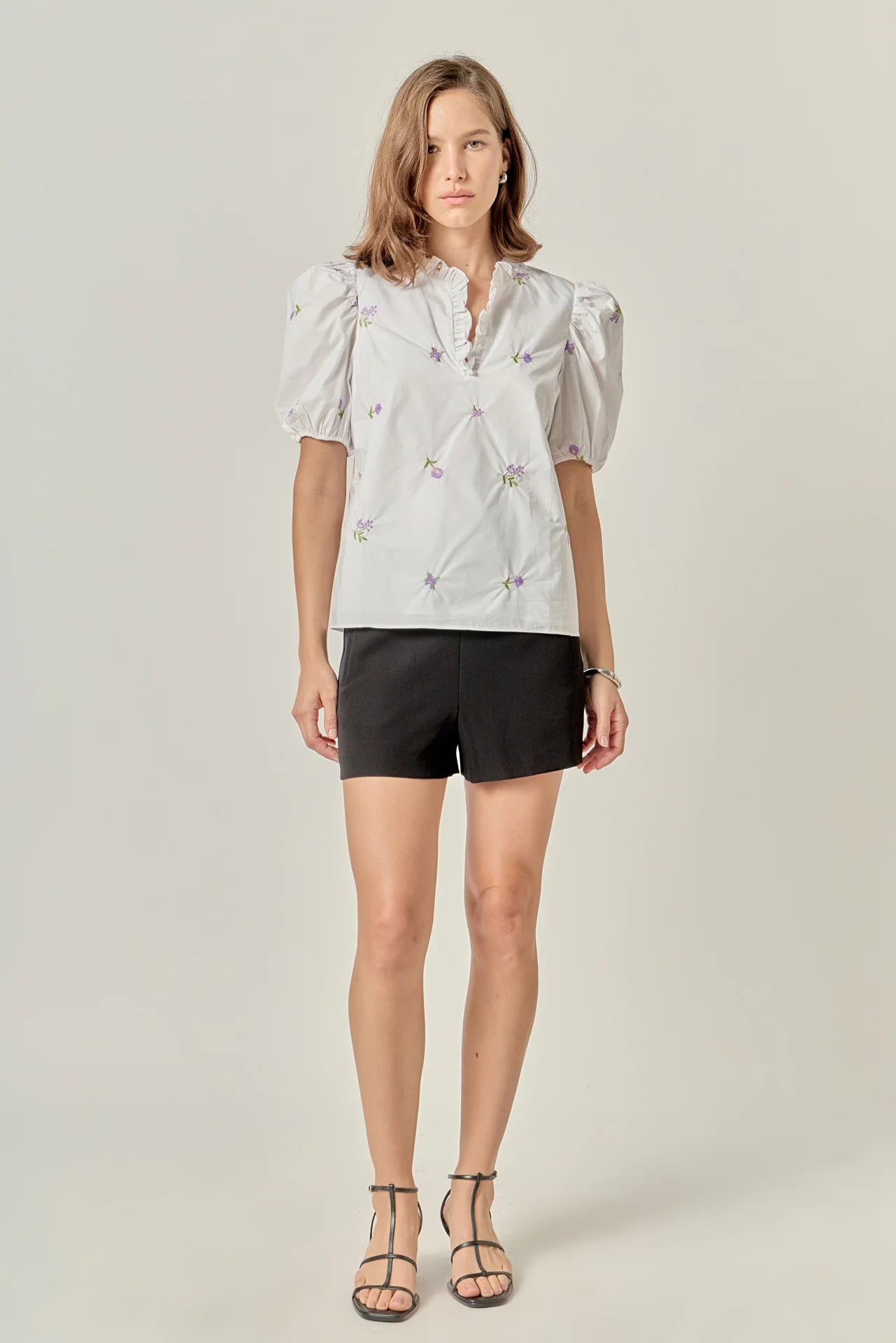 Georgann Floral Embroidered Top - English Factory - COLOR GAME