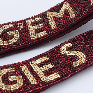 Gig'Em Aggies Maroon Beaded Strap - Treasure Jewels Inc. - COLOR GAME