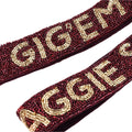 Gig'Em Aggies Maroon Beaded Strap - Treasure Jewels Inc. - COLOR GAME