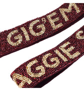 Gig'Em Aggies Maroon Beaded Strap - Treasure Jewels Inc. - COLOR GAME