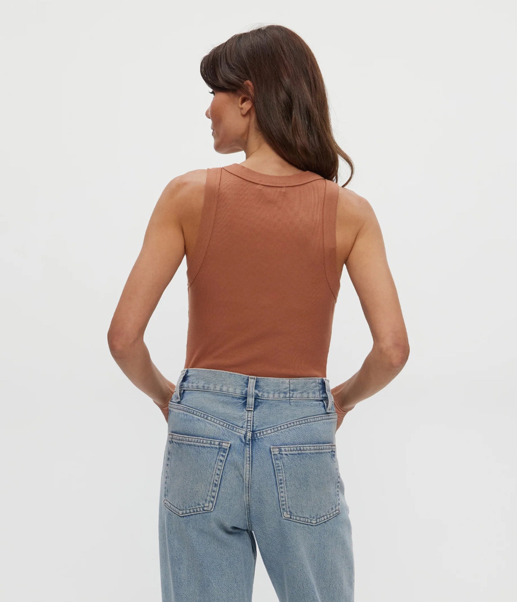 Gina Ribbed Crop Tank Terra - Michael Stars - COLOR GAME