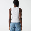 Gina Ribbed Crop Tank White - Michael Stars - COLOR GAME