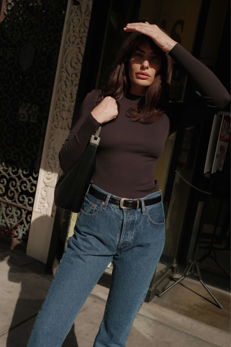 Gina Slim Mock Neck Top - Nation Los Angeles - COLOR GAME