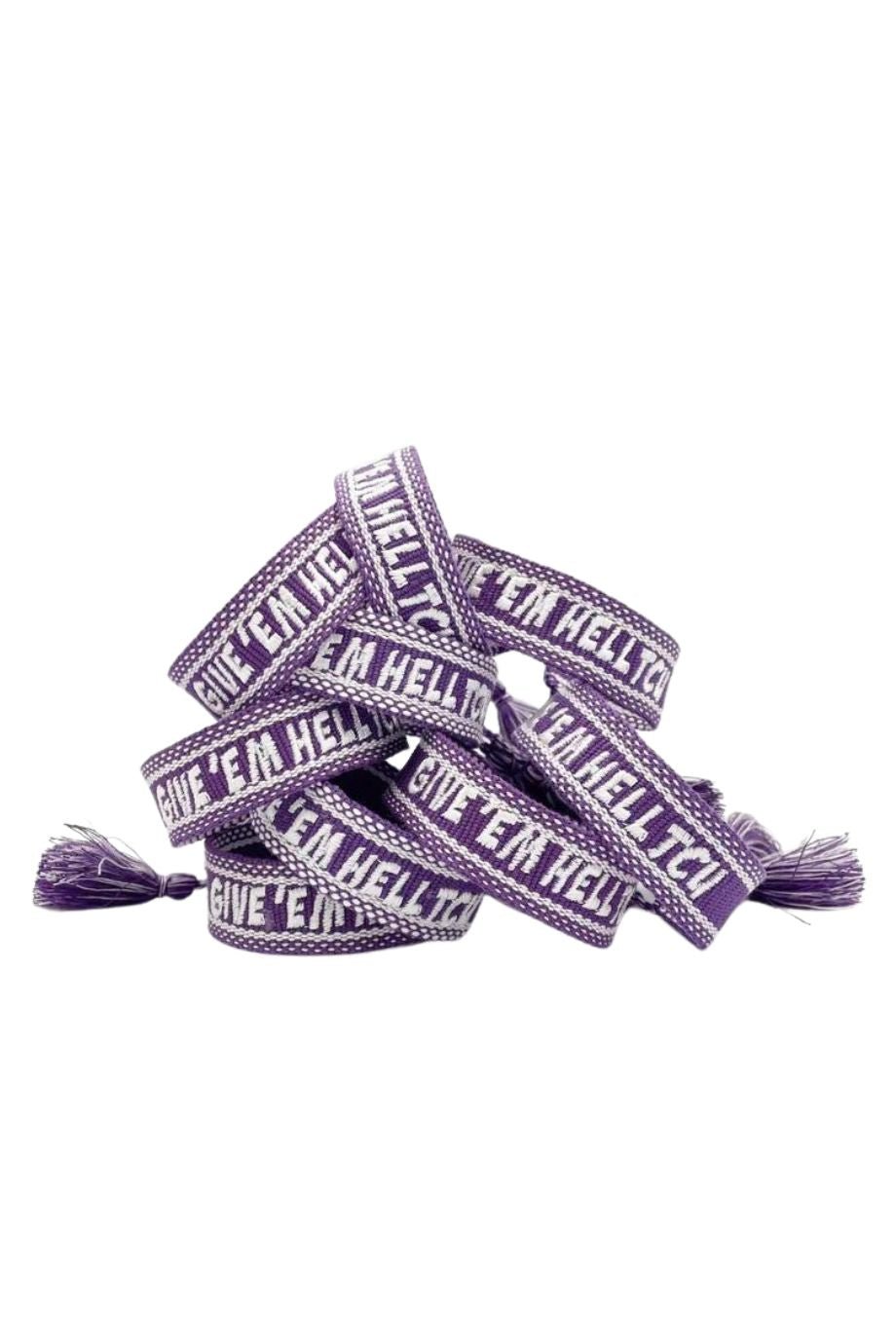 Give 'Em Hell TCU Tassel Bracelet - Peggy Falkenberg - COLOR GAME