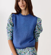 Glitter Knitted Top Lanh Blue - Lanhtropy - COLOR GAME