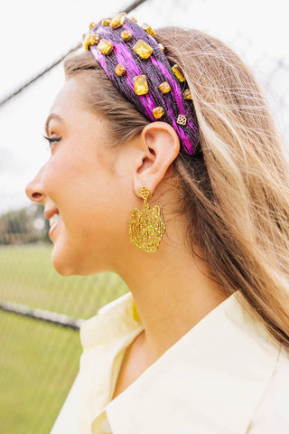 Gold LSU Tiger Earrings - Brianna Cannon - COLOR GAME