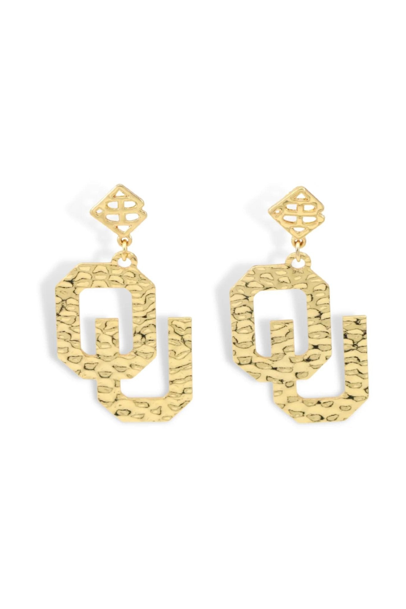 Gold OU Logo Earrings - Brianna Cannon - Color Game