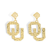 Gold OU Logo Earrings - Brianna Cannon - Color Game