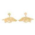 Gold Running Razorback Earrings - Brianna Cannon - Color Game