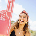 Gold Texas Tech Logo Earrings - Brianna Cannon - Color Game