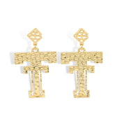 Gold Texas Tech Logo Earrings - Brianna Cannon - Color Game