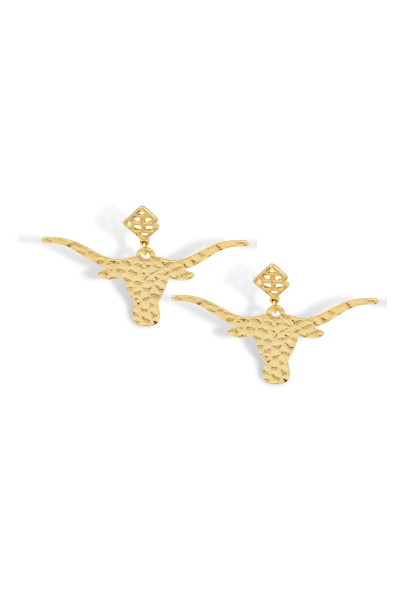 Gold UT Longhorn Earrings - Brianna Cannon - Color Game