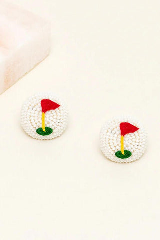 Golf Ball Stud Earrings - Mignonne Gavigan - Color Game