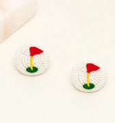 Golf Ball Stud Earrings - Mignonne Gavigan - Color Game