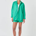 Green Oversized Collared Shirt - Grey Lab - COLOR GAME