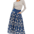 Greta Chambray Eyelet Midi Skirt - Allison New York - COLOR GAME