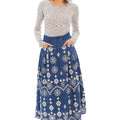 Greta Chambray Eyelet Midi Skirt - Allison New York - COLOR GAME