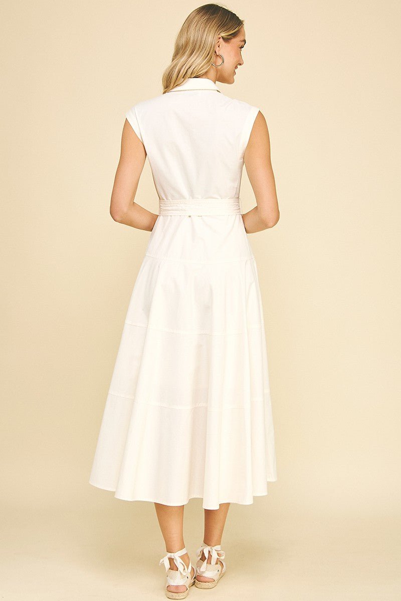 Hayes Sleeveless Button - Front Shirt Dress - Pinch - COLOR GAME