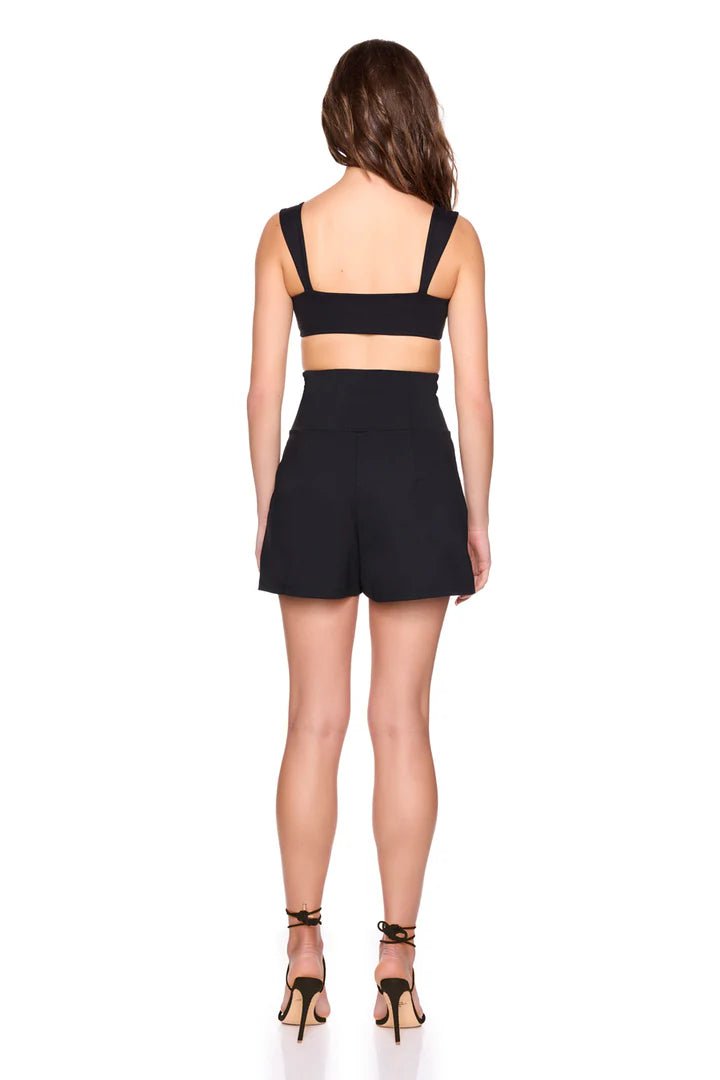 High Waist Corset Shorts Black - Susana Monaco - COLOR GAME