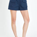 High - Waisted Flap Pocket Shorts Navy - Grey Lab - COLOR GAME