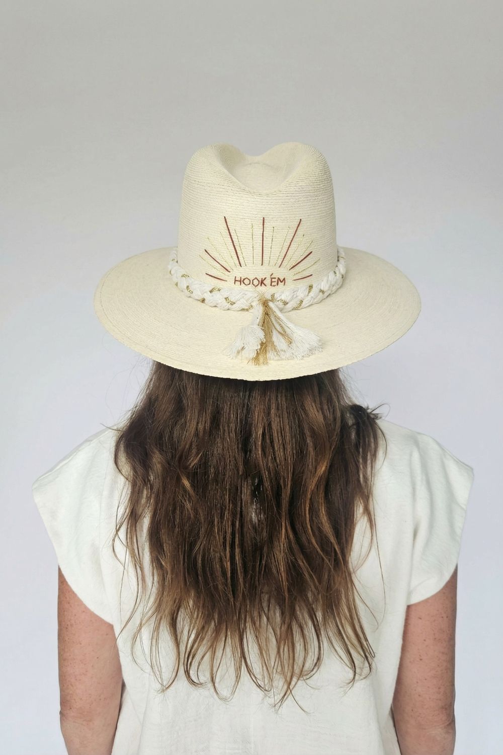 Hook ’Em + Sparks Game Day Straw Hat - Baldiz - COLOR GAME