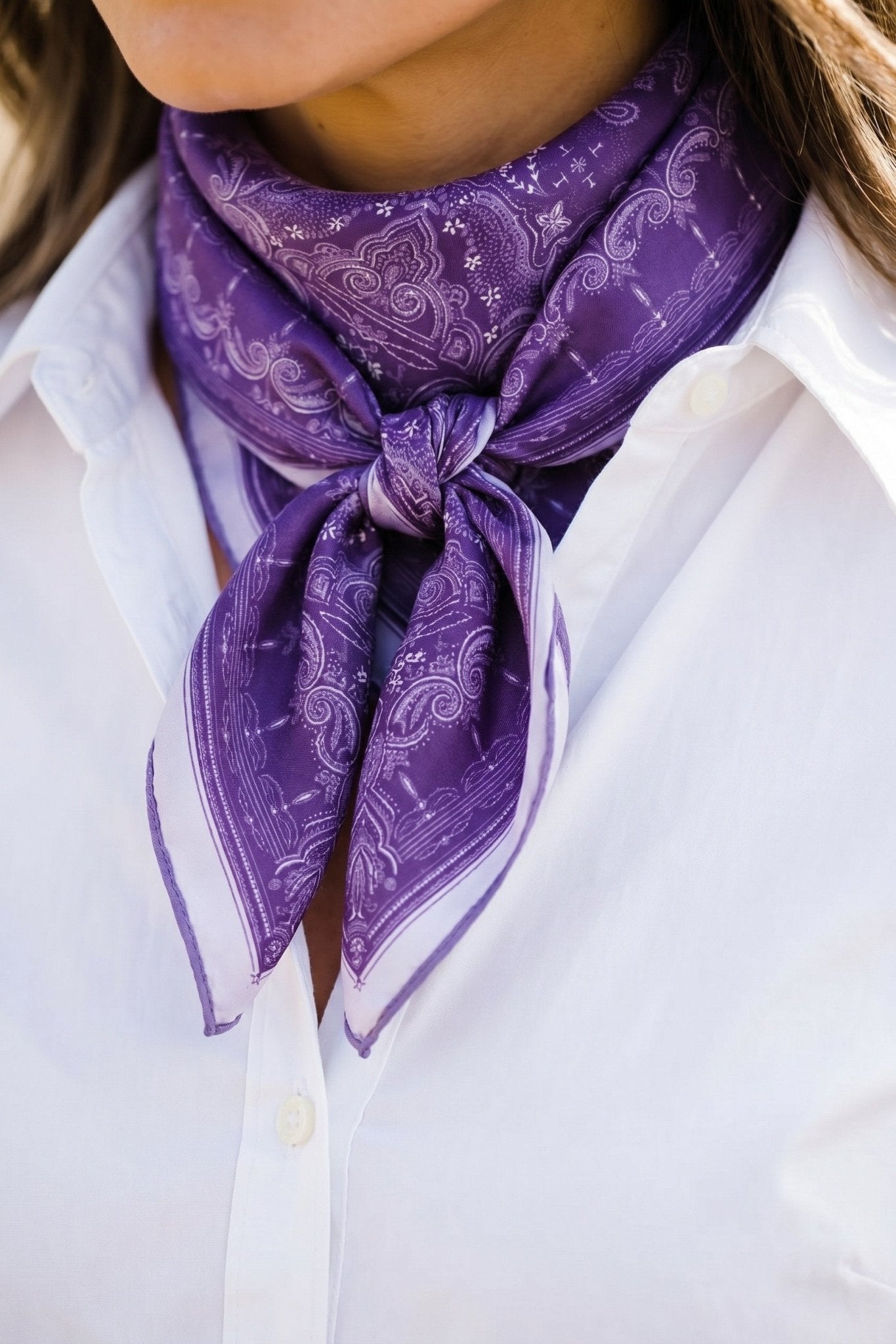 Horned Frog Mirrored L Silk Scarf - Lucchese - COLOR GAME