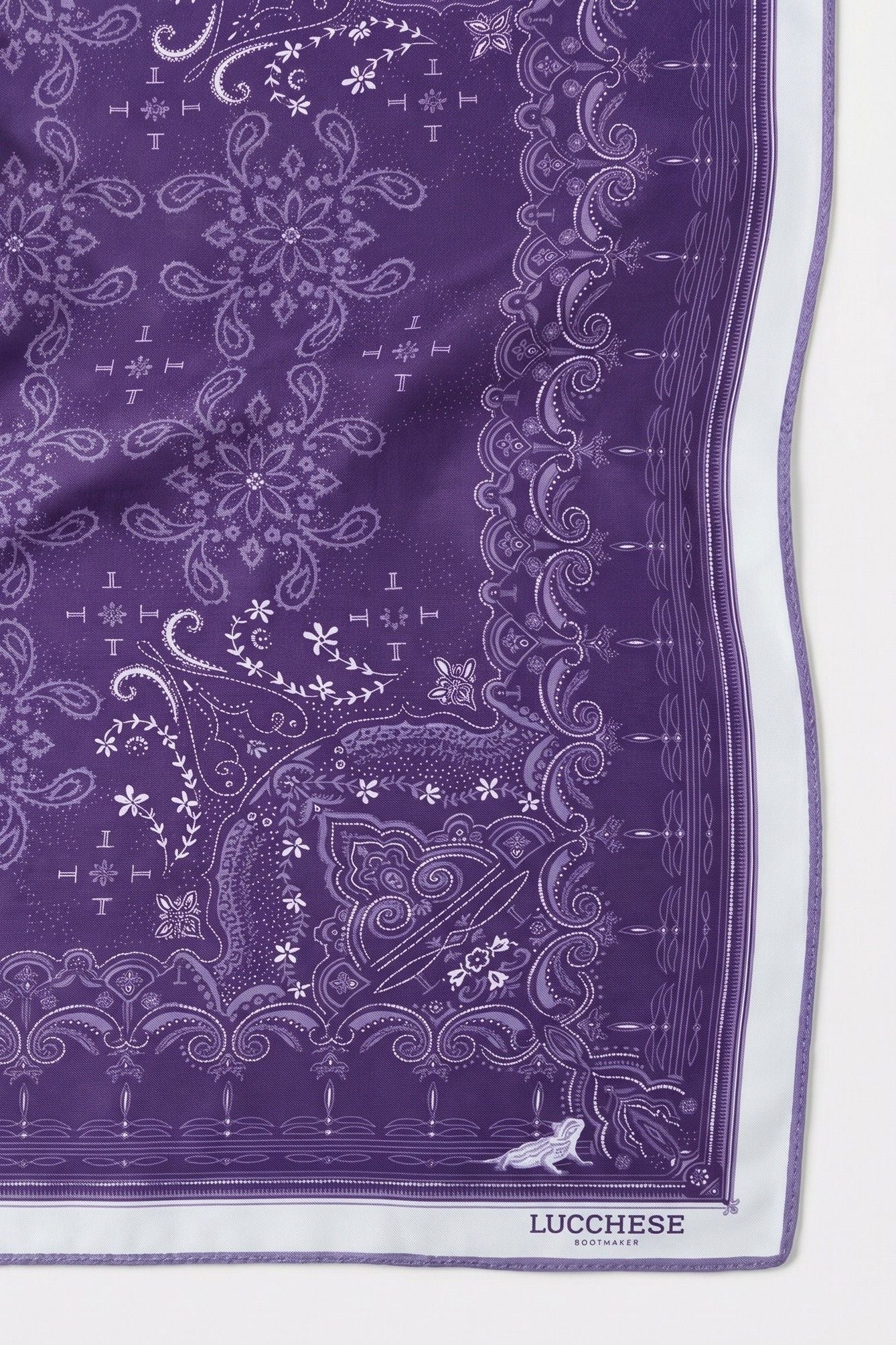 Horned Frog Mirrored L Silk Scarf - Lucchese - COLOR GAME