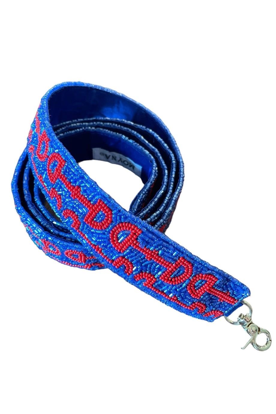 Horsebit Beaded Strap Blue + Red - Gameday Luxe - COLOR GAME