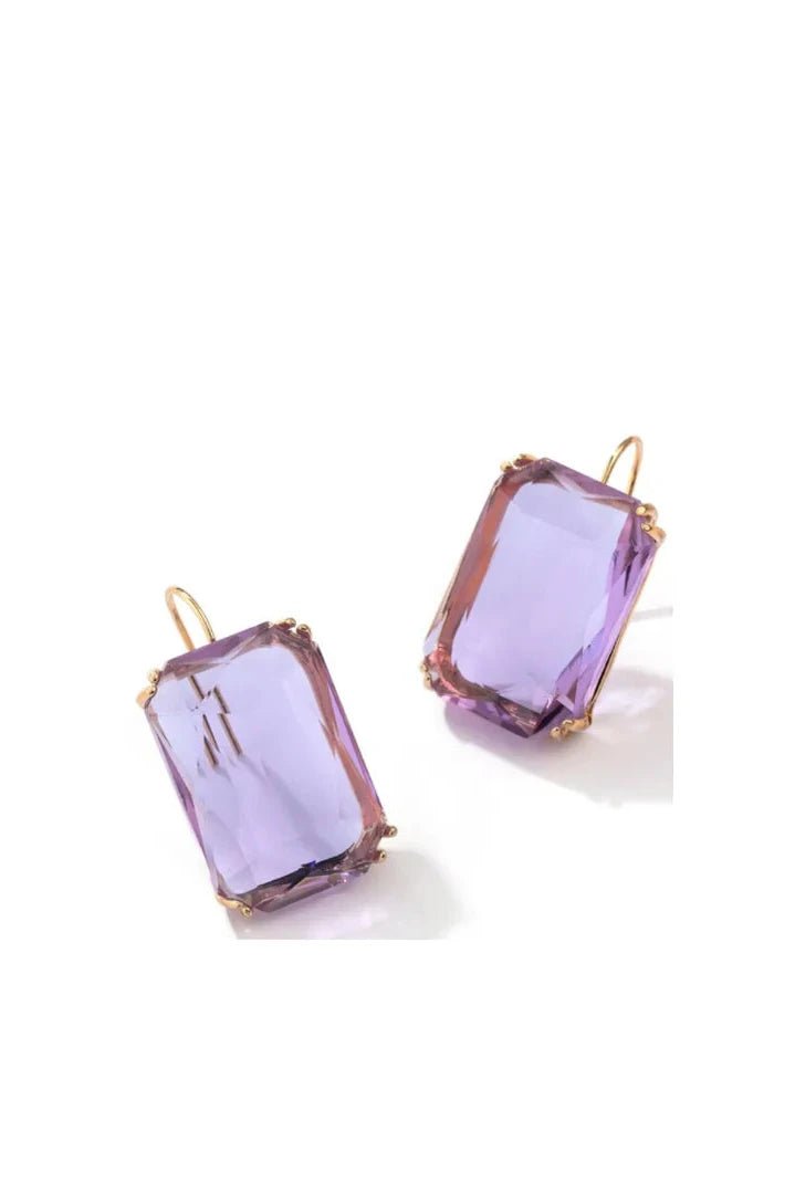 Ice Block Earrings Lavender - Accessory Concierge - COLOR GAME