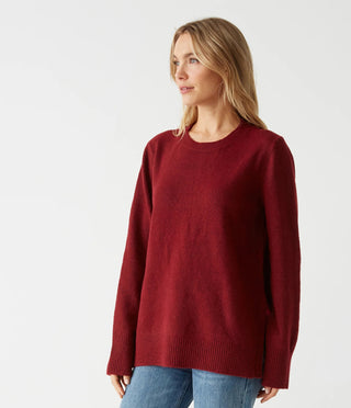 Imogen Crew Neck Sweater Dark Carmine - Michael Stars - COLOR GAME