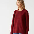 Imogen Crew Neck Sweater Dark Carmine - Michael Stars - COLOR GAME