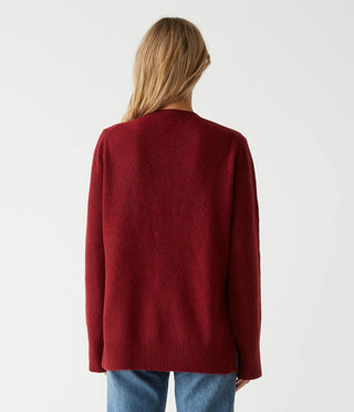 Imogen Crew Neck Sweater Dark Carmine - Michael Stars - COLOR GAME