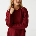 Imogen Crew Neck Sweater Dark Carmine - Michael Stars - COLOR GAME